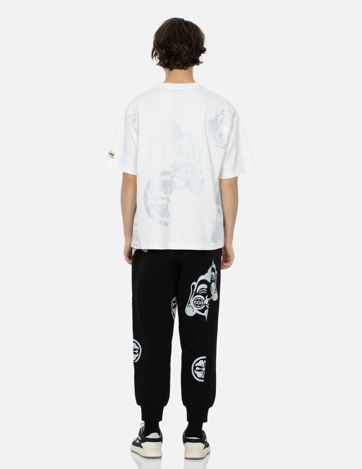 Godhead & Kamon Print Loose Fit Sweatpants for Men - Comfortable Casual Joggers for Lounge, Yoga & Streetwear Fashion