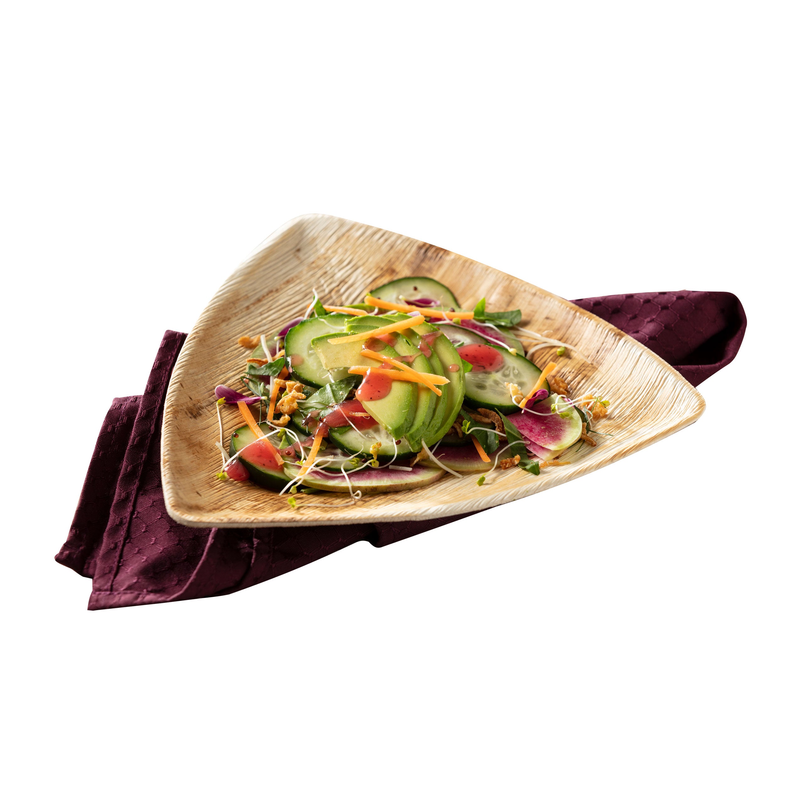 Tree Choice 9-Inch Triangle Palm Leaf Plates - 100 Count Eco-Friendly Disposable Plates for Parties, Weddings & Outdoor Dining | Biodegradable & Compostable Dinnerware