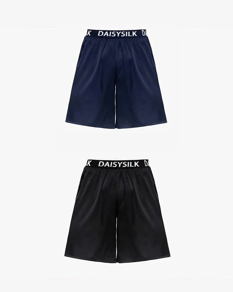 Premium DaisySilk Printed Silk Men's Boxer Shorts - Breathable & Comfortable Underwear for Sleep, Lounge & Travel