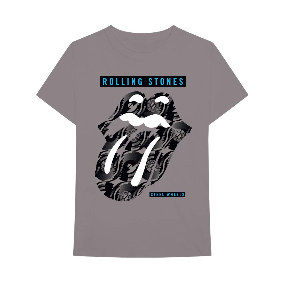 Rolling Stones Steel Wheels Tour Charcoal Graphic T-Shirt | Vintage Band Tee for Men & Women | Perfect for Concerts, Casual Wear & Music Fans