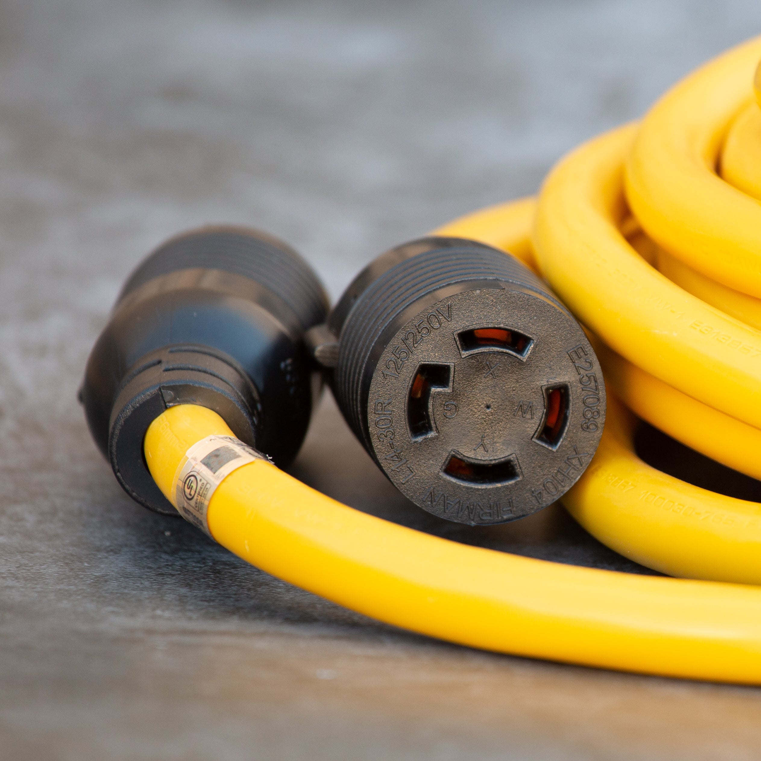 25ft Heavy Duty L14-30P to L14-30R Extension Cord with Storage Strap - Perfect for Generators, RVs, and Industrial Equipment Power Supply