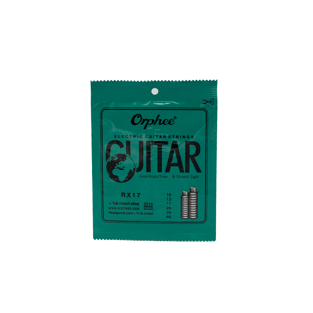 Orphee 0.010 to 0.046 Light Gauge Electric Guitar Strings Set - Premium Nickel Wound for Smooth Playability & Bright Tone - Perfect for Rock, Blues & Jazz Performances