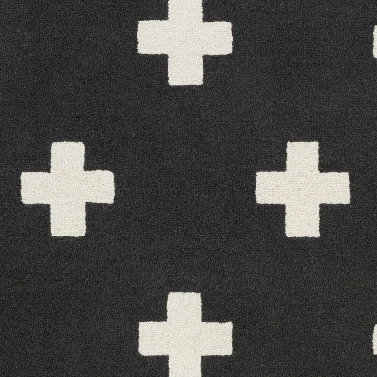 Hauteloom Shawanee Wool Area Rug 3' x 5' - Modern Black & White Handmade Rug for Living Room, Bedroom - Soft & Durable Home Decor - Perfect for Cozy Spaces, Home Office & Nursery