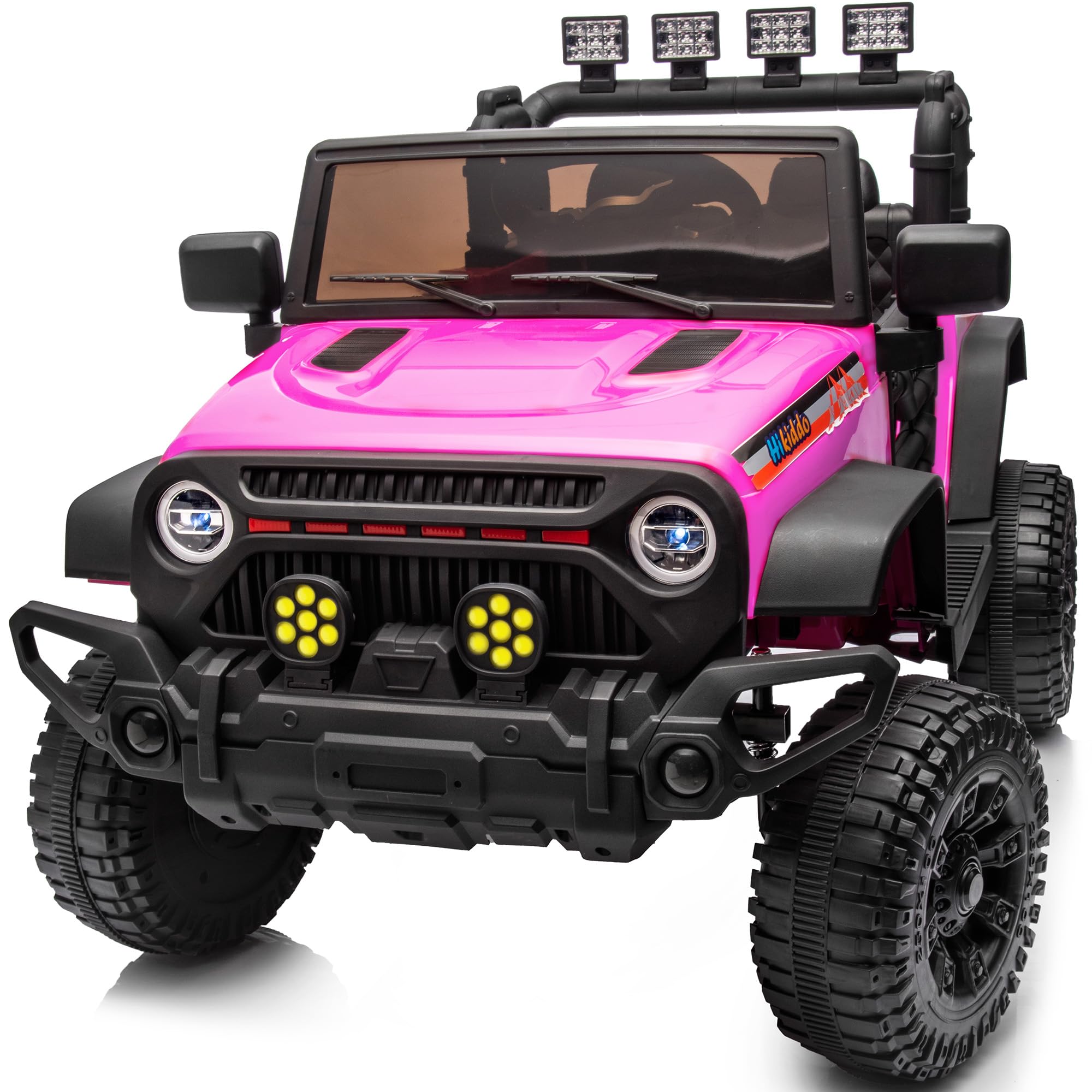 12V 7Ah 4WD Kids Electric Ride-On Truck with Remote Control - Pink | Toddler Toy Car for Boys & Girls | Perfect for Indoor Play & Outdoor Backyard Fun