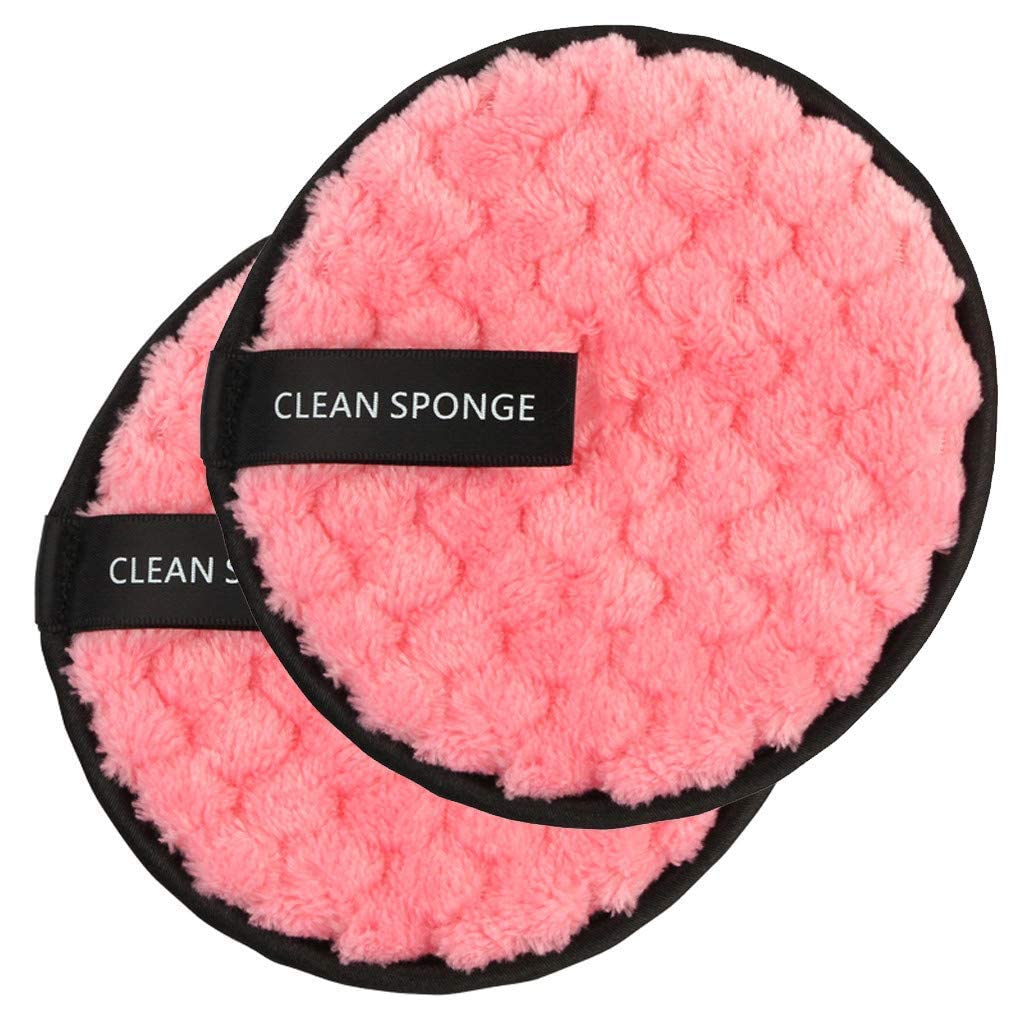 Biodegradable Makeup Remover Pads - Reusable & Eco-Friendly Facial Cleansing Pads for Sensitive Skin (2 Pack) - Perfect for Travel, Daily Skincare & Makeup Removal Routine
