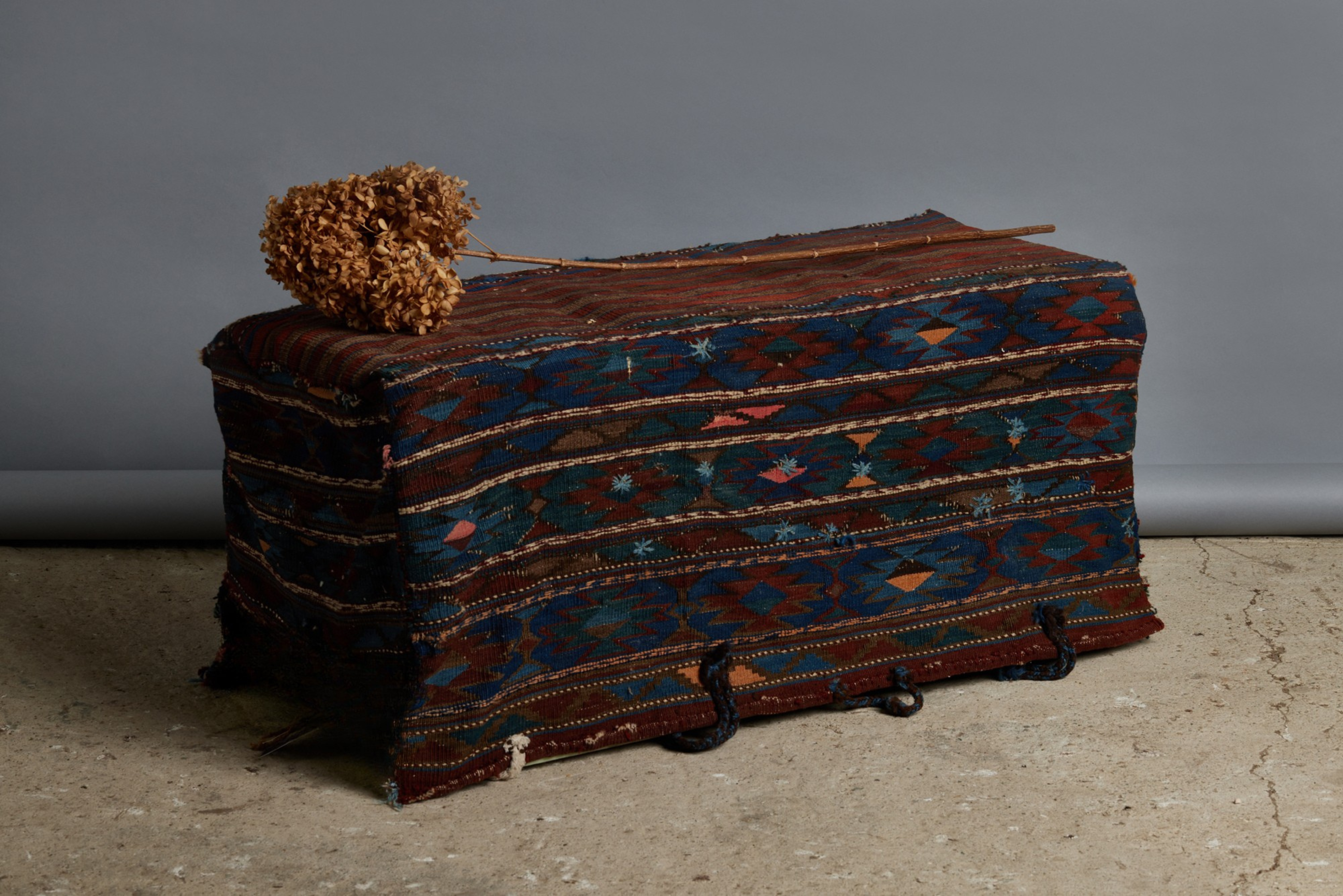 Antique 19th Century Wooden Bench/Table with Cradle Textile Design - Perfect for Vintage Home Decor, Farmhouse Style Living Room, or Rustic Wedding Venue