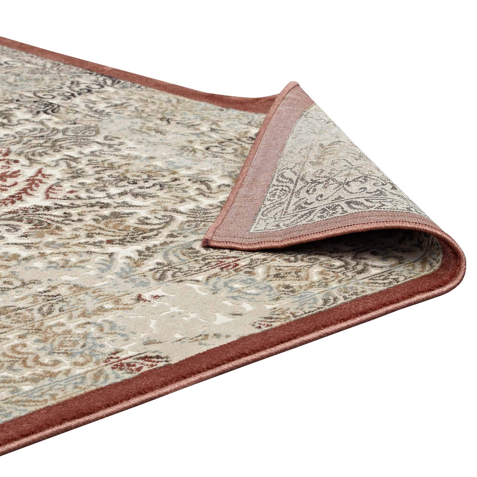 Industrial Country Cottage Farm Beach House Living Lounge Area Rug - Soft Fabric Floor Carpet in Brown Tan - Perfect for Living Rooms, Bedrooms & Cozy Spaces