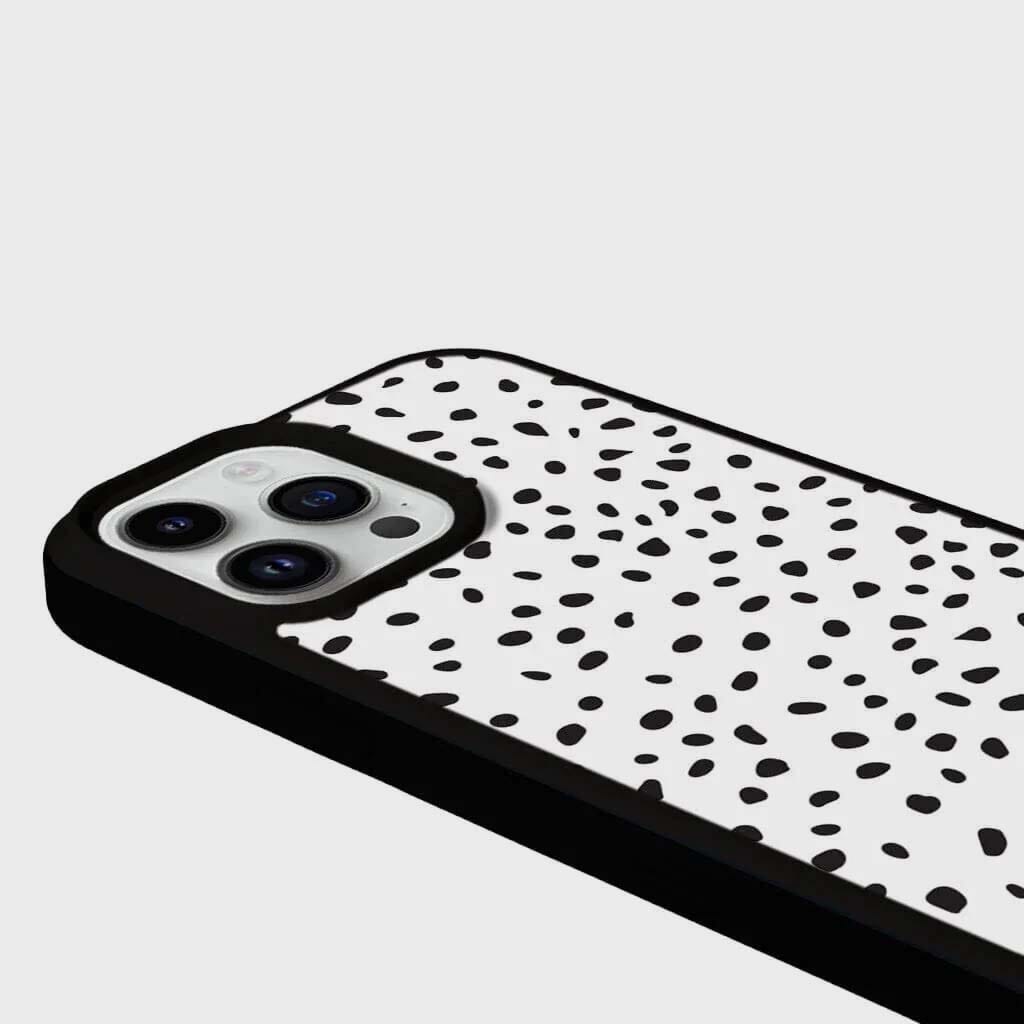 iPhone 15 Pro Max Case with MagSafe - White Polka Dot Design | Slim Protective Cover for Wireless Charging | Perfect for Work, Travel & Everyday Use