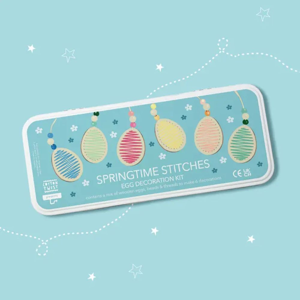 Premium Cotton Twist Springtime Stitches Egg Decoration Kit - DIY Easter Egg Decorating Set for Kids & Adults - Perfect for Easter Crafts, Holiday Decorations and Spring DIY Projects