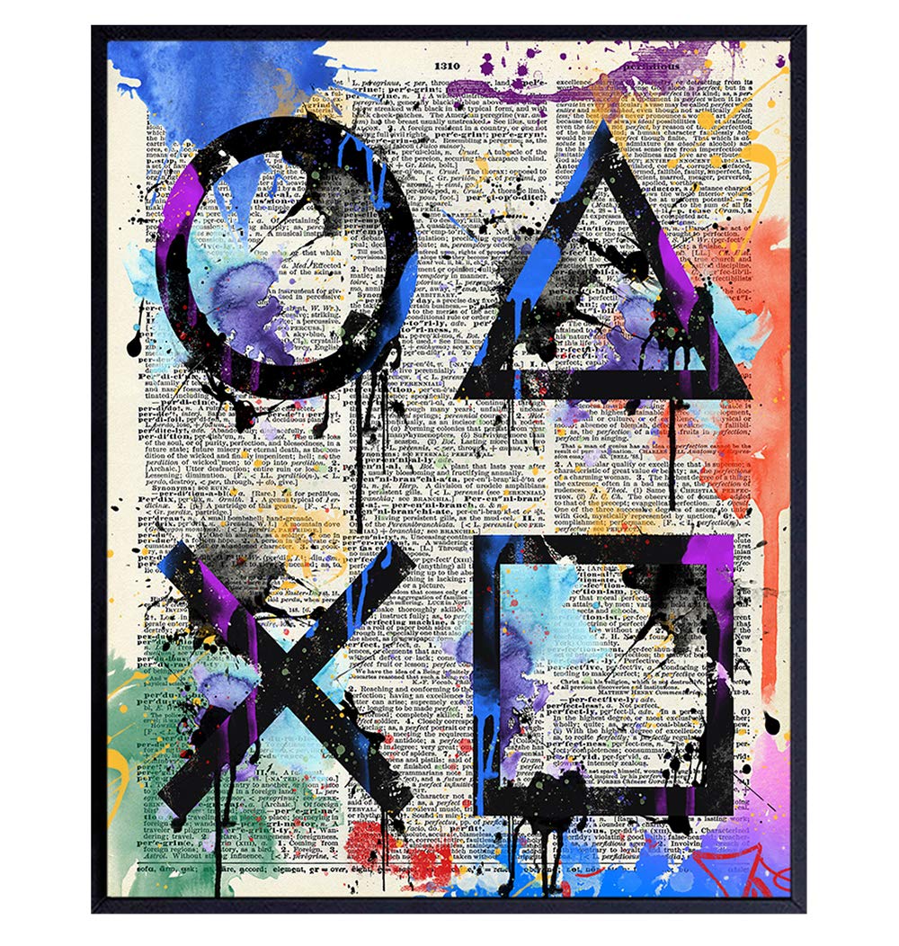 Gaming Room Decor for Xbox & PS4 - Remote Control Wall Art - Perfect for Bedroom & Den