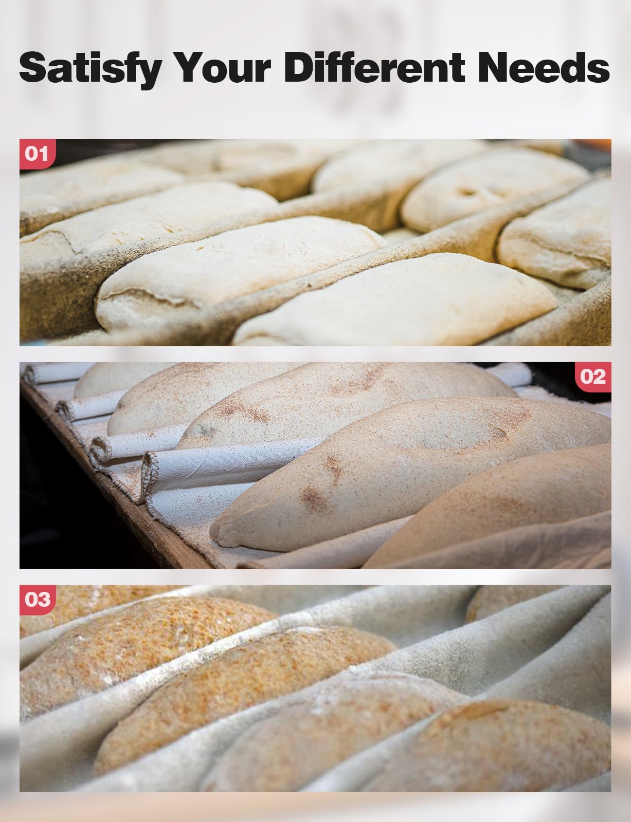 Mellbree Heavy Duty Bakers Couche - 100% Natural Flax Linen Bread Dough Proofing Cloth (36