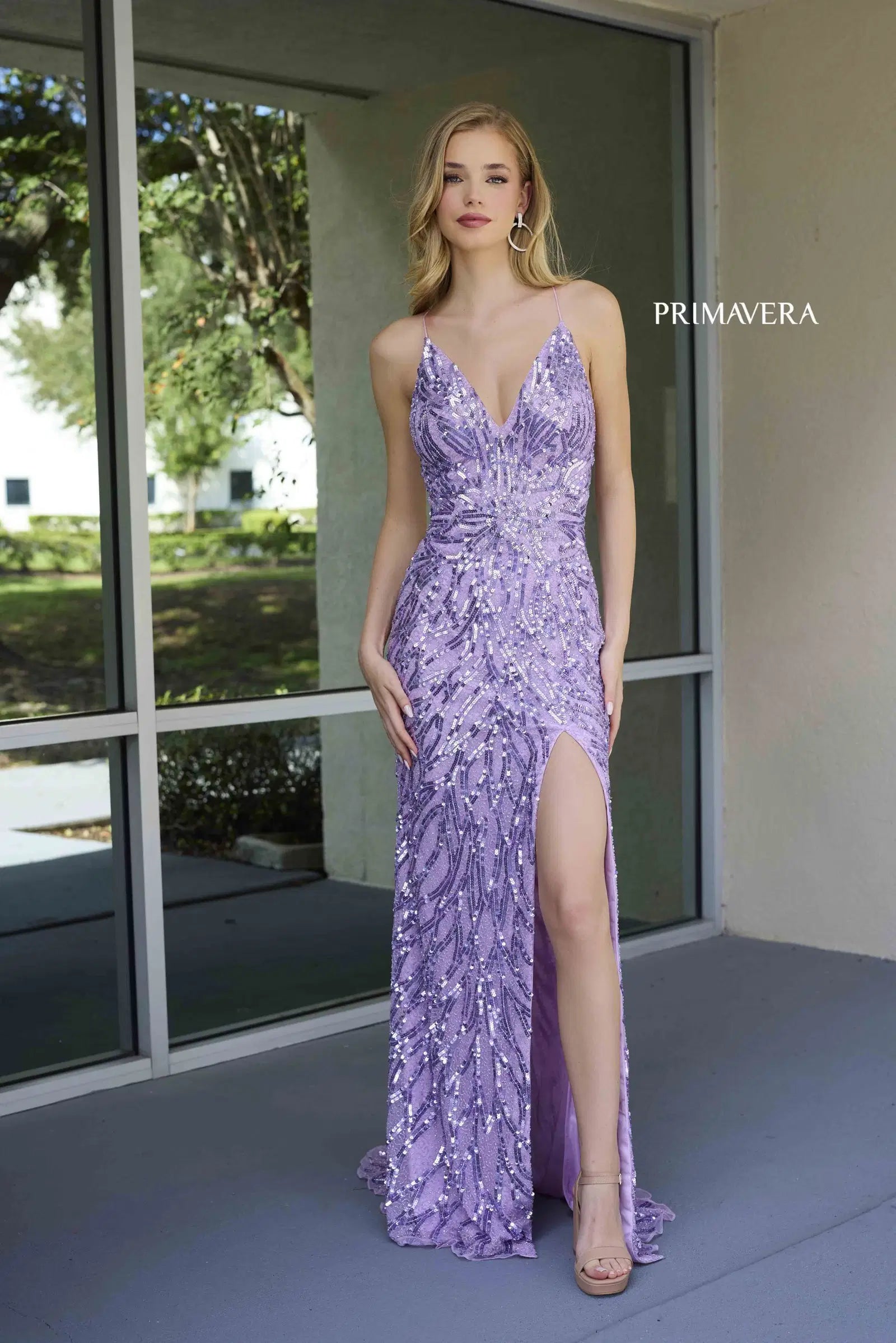Anita Fully Embellished Evening Gown - Primavera Couture 4121 | Elegant Formal Dress for Prom, Gala & Black Tie Events
