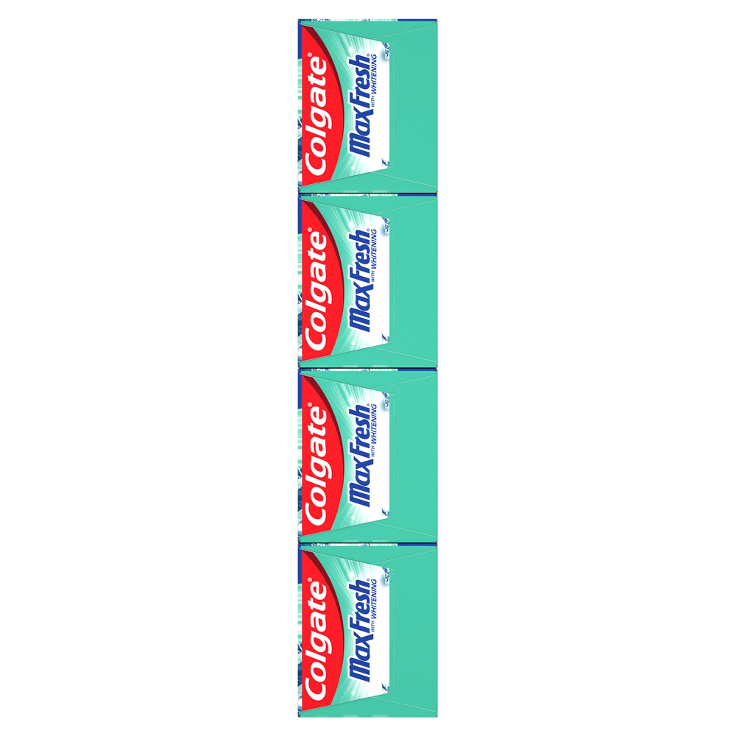Colgate Max Fresh Whitening Toothpaste with Mini Strips - Clean Mint Flavor for Bad Breath, Cavity Protection & Teeth Whitening, 6.3oz (4-Pack) | Fresh Breath for Work, Dates & Daily Oral Care