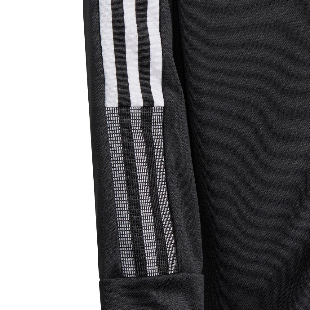 Adidas Youth Tiro 21 Track Jacket - Black/White - Lightweight Breathable Training Jacket for Boys & Girls - Perfect for Soccer, Running & School Sports