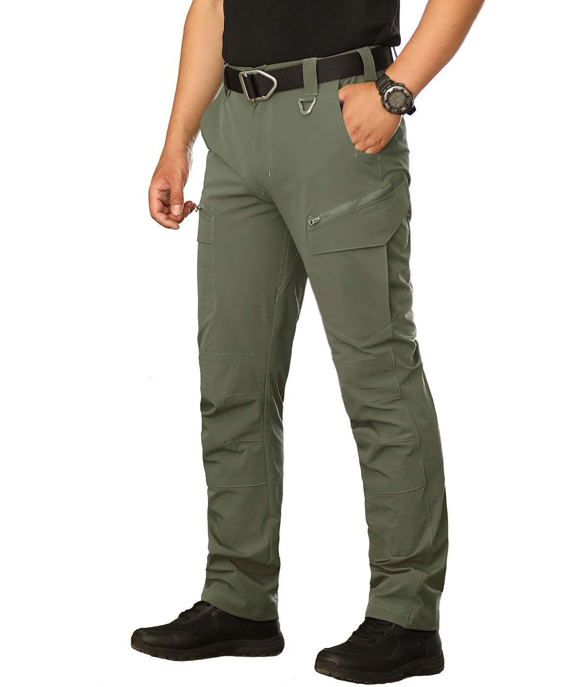 NAVEKULL Men's Lightweight Tactical Hiking Pants - Quick Dry, Stretchable, Multi-Pocket Outdoor Cargo Pants for Hiking, Camping & Work | Durable & Comfortable Tactical Trousers