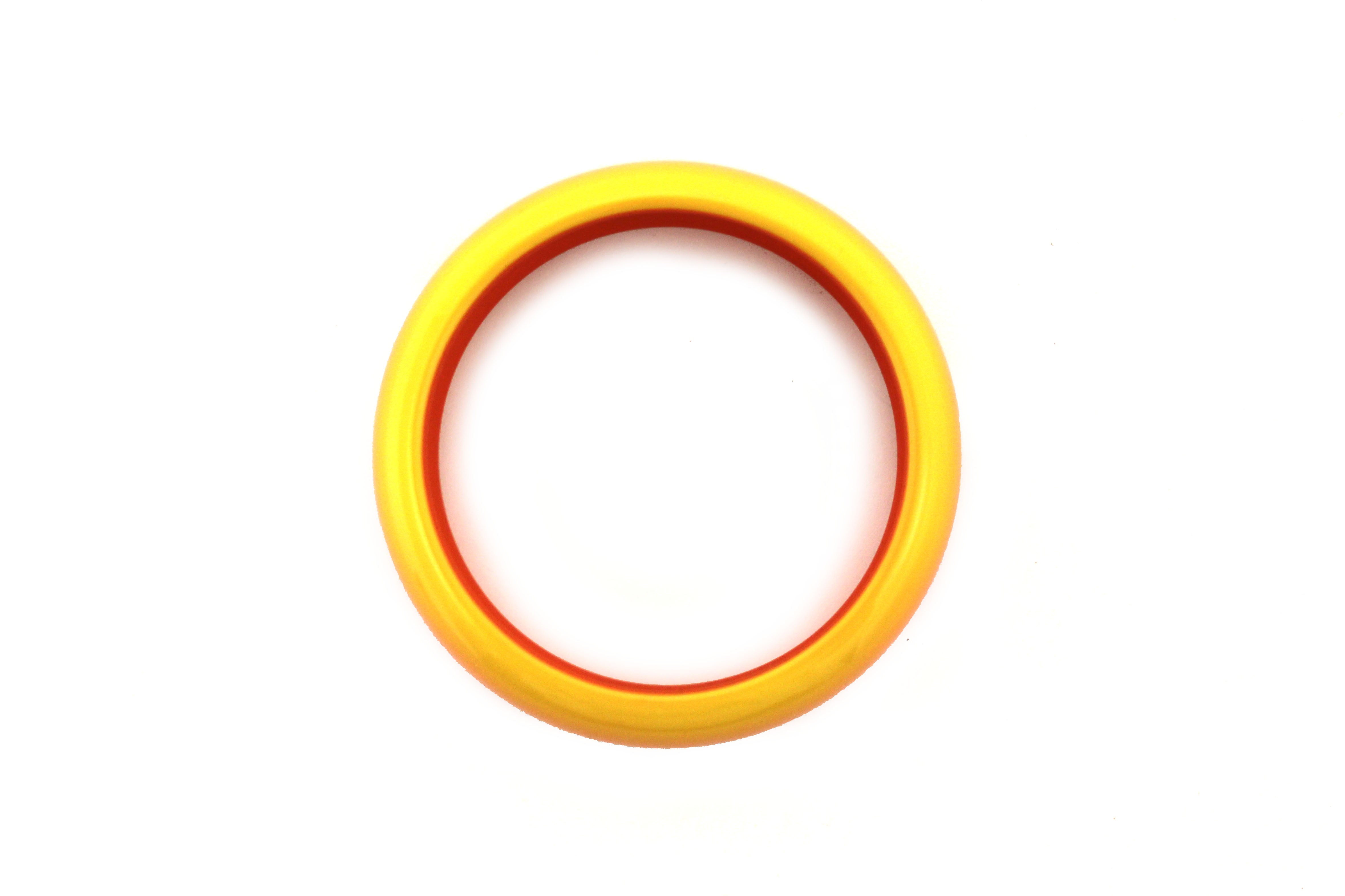 Authentic Hermes Lacquered Wood Fusion Orange Bangle Bracelet - Luxury Fashion Accessory for Women, Perfect for Parties, Weddings & Everyday Wear