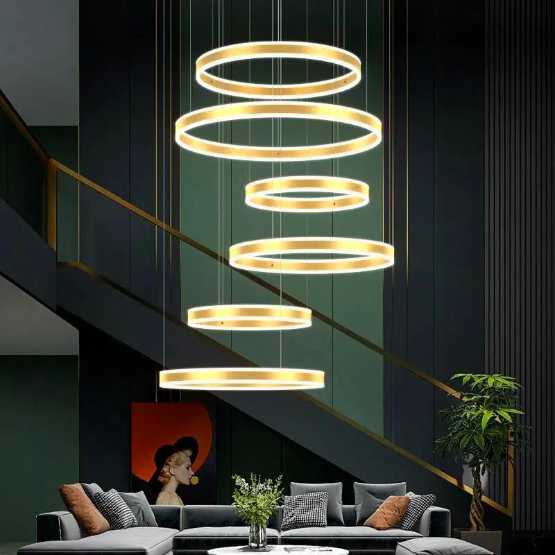 Lucy Modern Staircase Chandelier - Elegant Crystal Pendant Lighting Fixture for Foyer, Hallway & Stairwell | Perfect for Contemporary Home Decor & Luxury Interior Design
