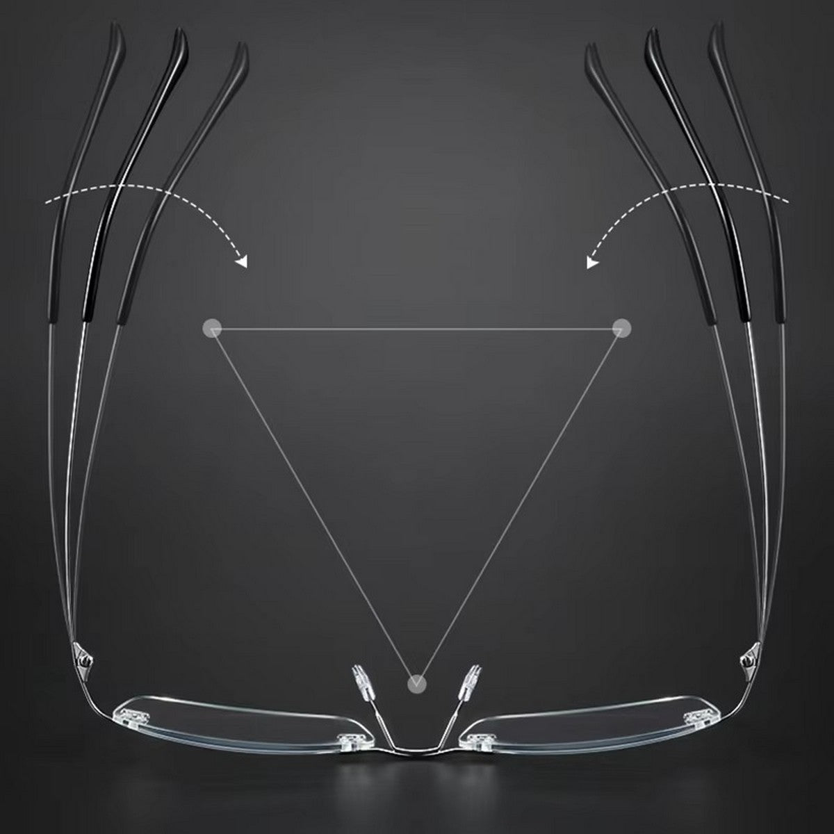 Lightweight Rimless Frameless Glasses - Beta Titanium Alloy Flexible Hinges for Comfort - Optical Eyewear Frames for Men & Women - Perfect for Office, Reading and Daily Wear