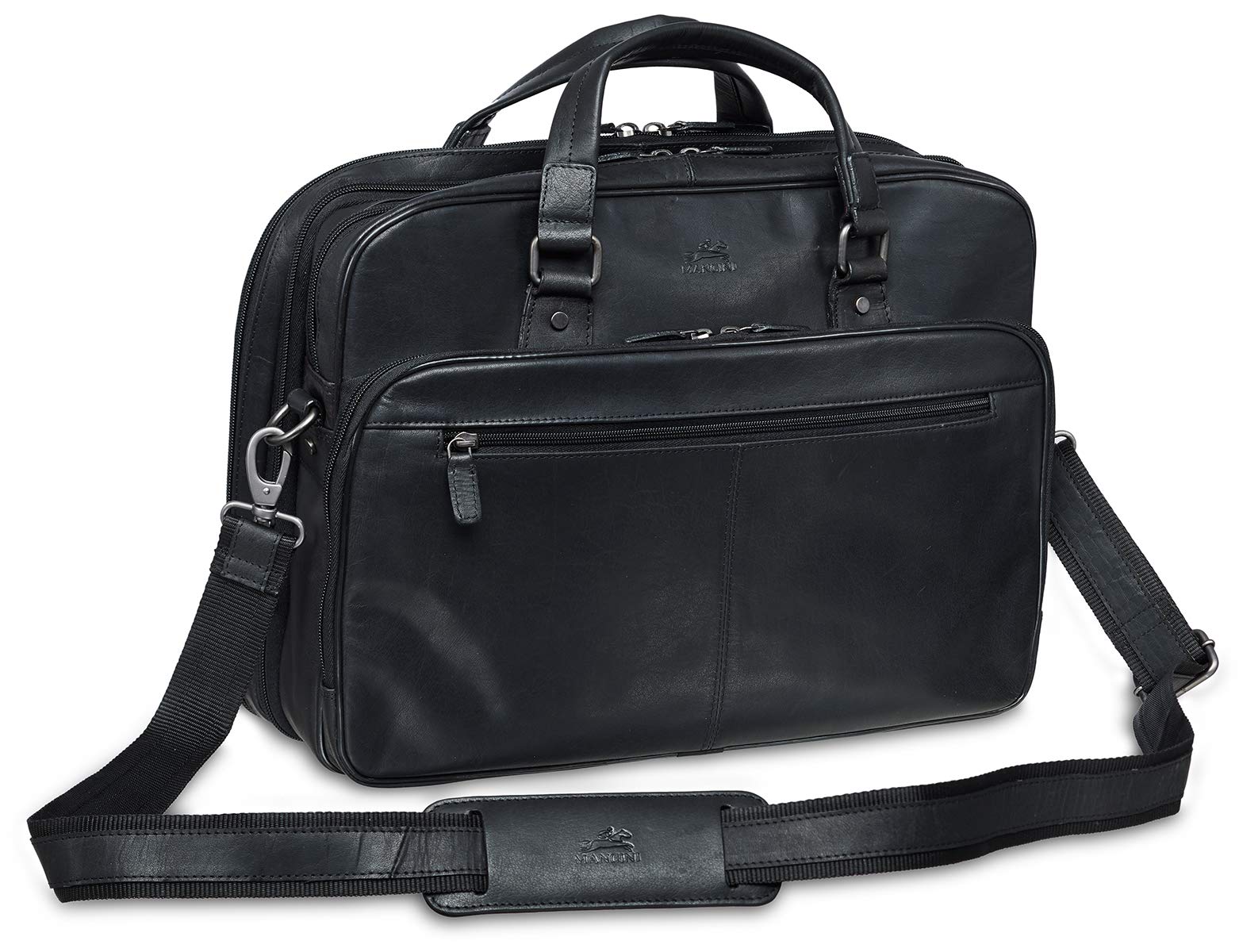 Expandable Double Compartment Laptop Briefcase for Business & Travel - Fits 15.6 Inch Laptop & Tablet with Organized Storage | Perfect for Office Professionals & Commuters