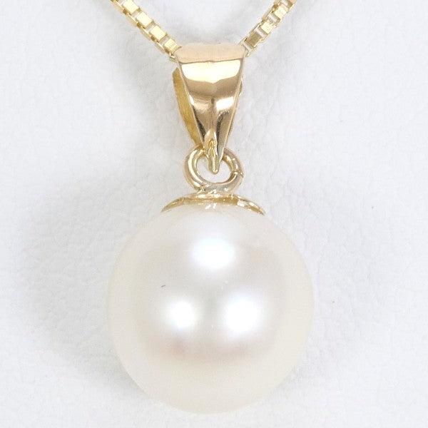 18K Yellow Gold Pearl Necklace for Women - Elegant Bridal Jewelry & Gift for Wedding, Anniversary, Valentine's Day - Perfect for Formal Events & Special Occasions