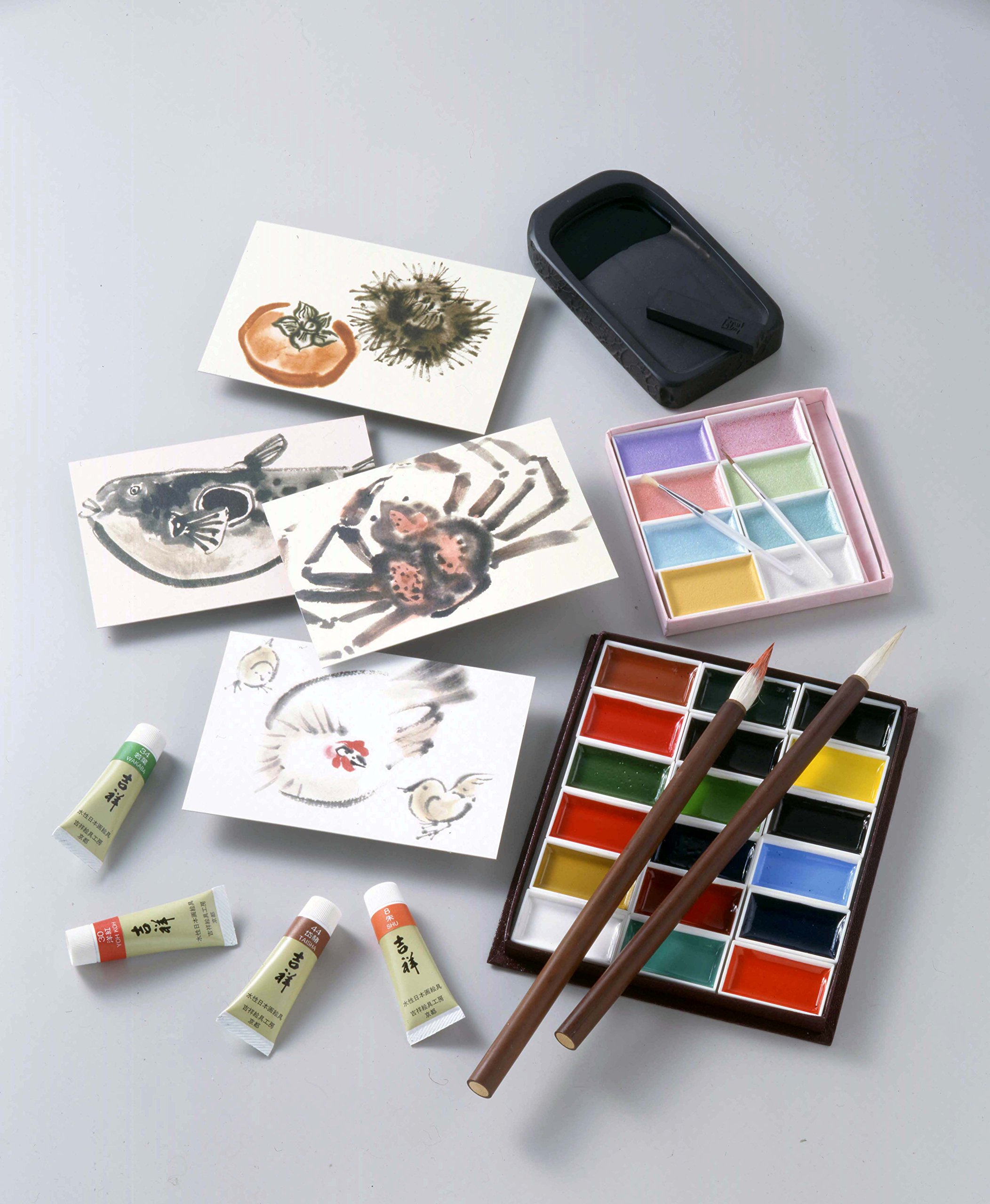 Premium Japanese Sumi-e Ink Painting Set - 12 Vibrant Colors for Face & Art Painting - Ideal for Calligraphy, Traditional Art, and DIY Projects