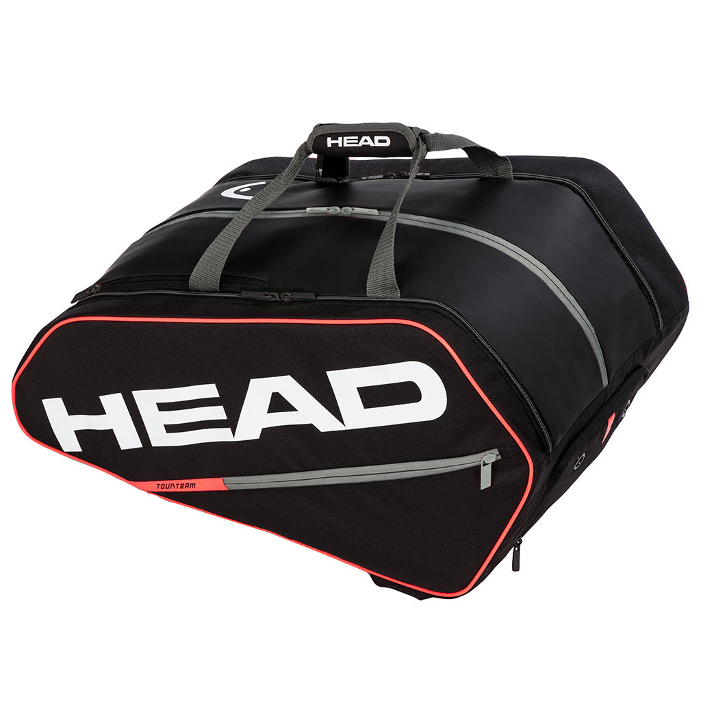 Head Tour Pickleball Supercombi 10-Pack Paddle Bag (Black/Orange) - Premium Storage for Pickleball Paddles & Gear - Perfect for Tournaments, Practice & Courtside Organization