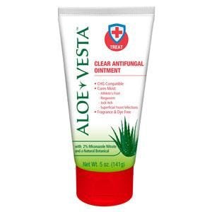 Aloe Vesta 325102 Clear Antifungal Ointment for Athlete's Foot & Ringworm - 1 oz Tube - Fast-Acting Fungal Infection Treatment for Skin & Nails - Ideal for Daily Use & Travel