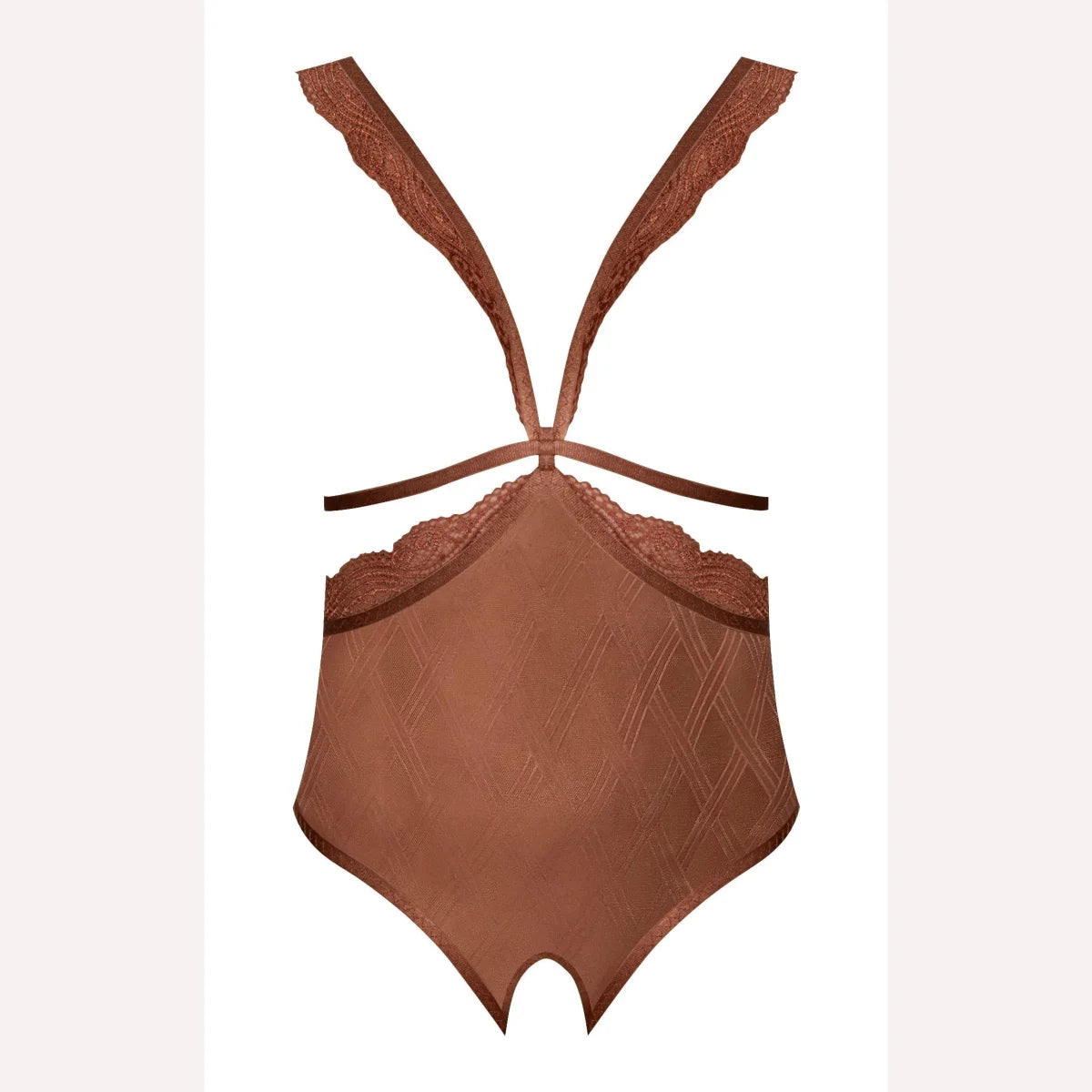 Caramel Kiss Cupless Teddy Lingerie - Sexy Caramel Lace Teddy for Women S/M - Perfect for Valentine's Day, Boudoir Photography & Romantic Nights