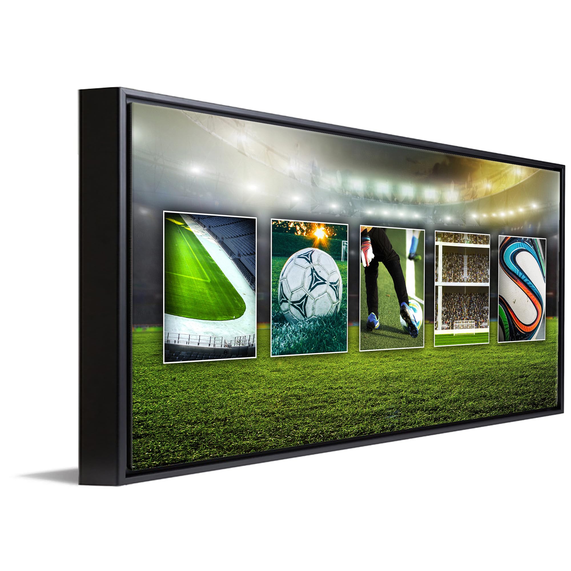 Personalized Soccer Name Art - Custom Framed Canvas Gift (13.5