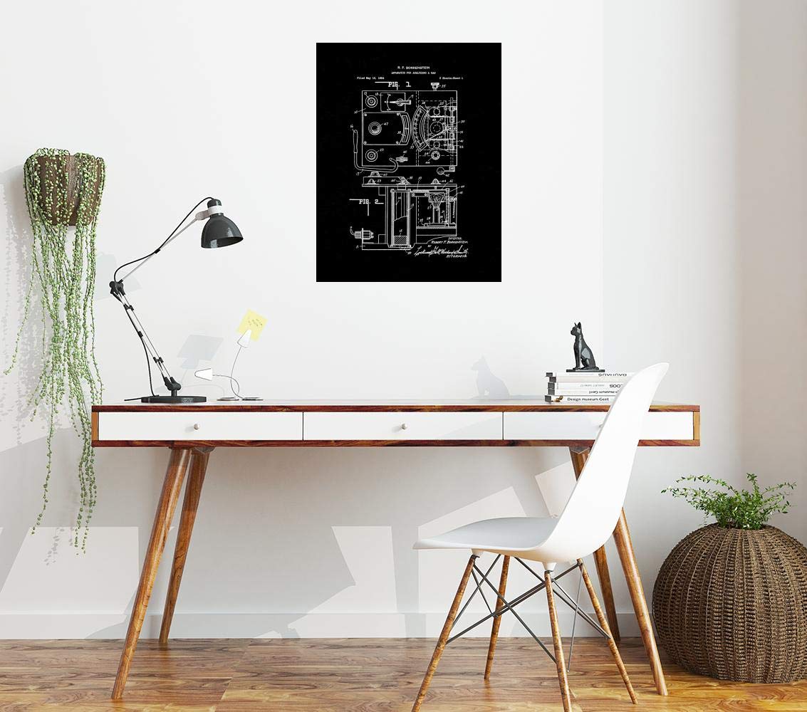 Police Law Enforcement Breathalyzer Patent Print - Black Matte Framed Art (5