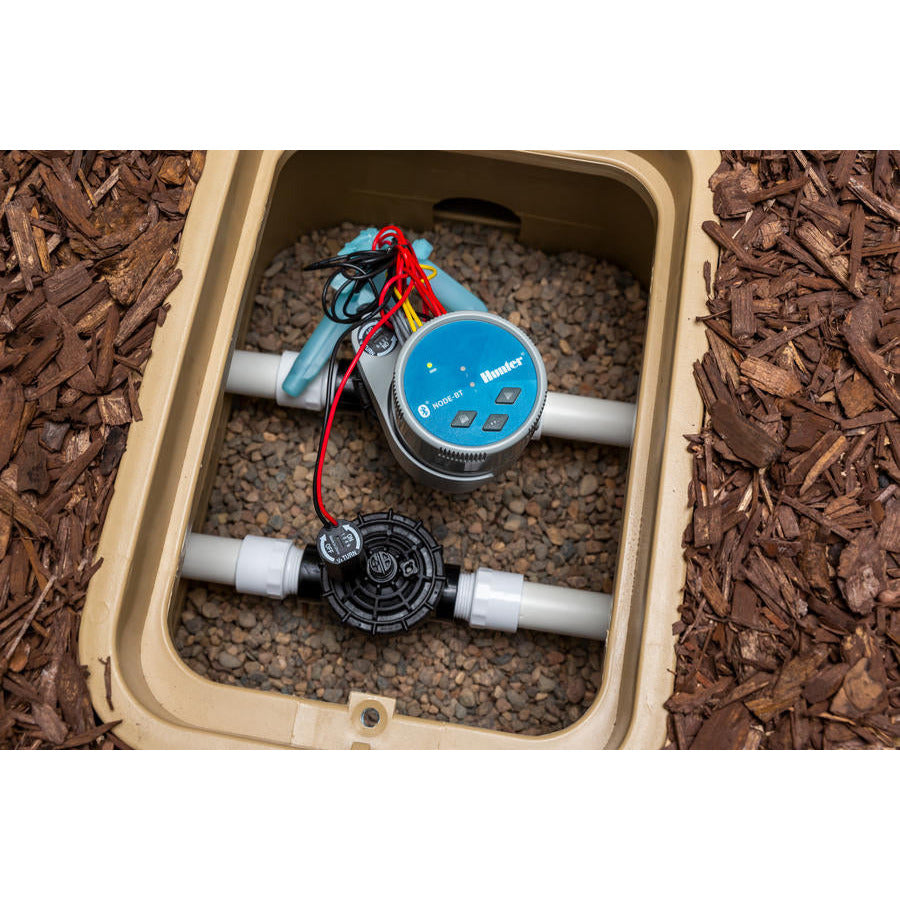 Hunter Industries NODE BT 200 2-Station Bluetooth Battery Controller for Sprinkler Systems - Wireless Irrigation Control for Lawns & Gardens (No Solenoid) - Perfect for Smart Home & Water Conservation