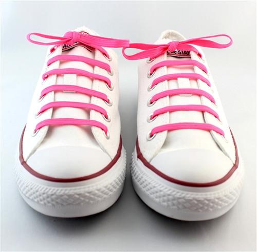 Poona Pink Sneaker Laces - 45 Inches/114cm Long - Premium Cotton Shoelaces for Running Shoes, Casual Sneakers & Athletic Footwear - Perfect for Gym, Workout & Everyday Wear