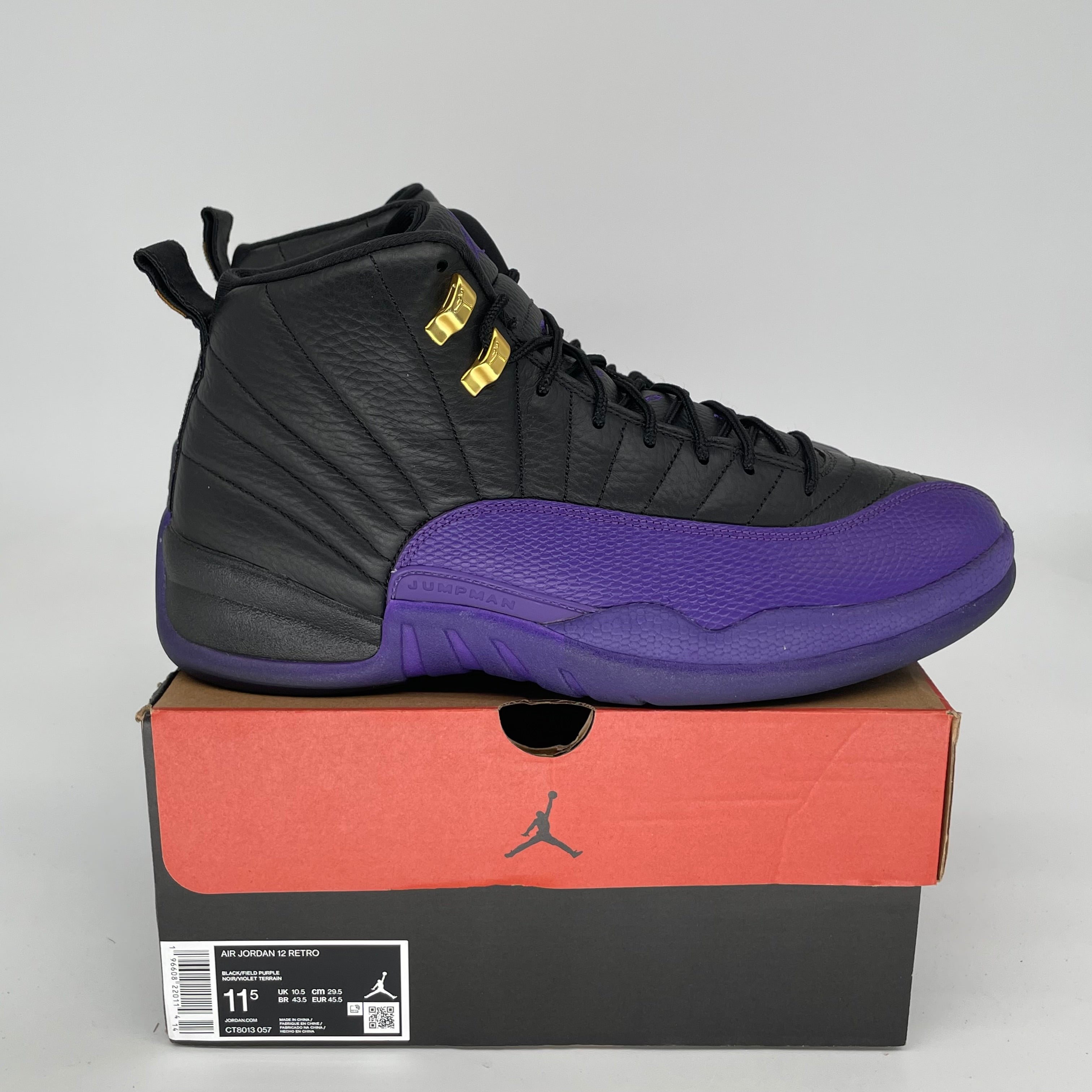 AIR JORDAN 12 FIELD PURPLE Men's Basketball Shoes Size 11.5 - CT8013-057 Retro Sneakers for Running, Gym & Streetwear Fashion