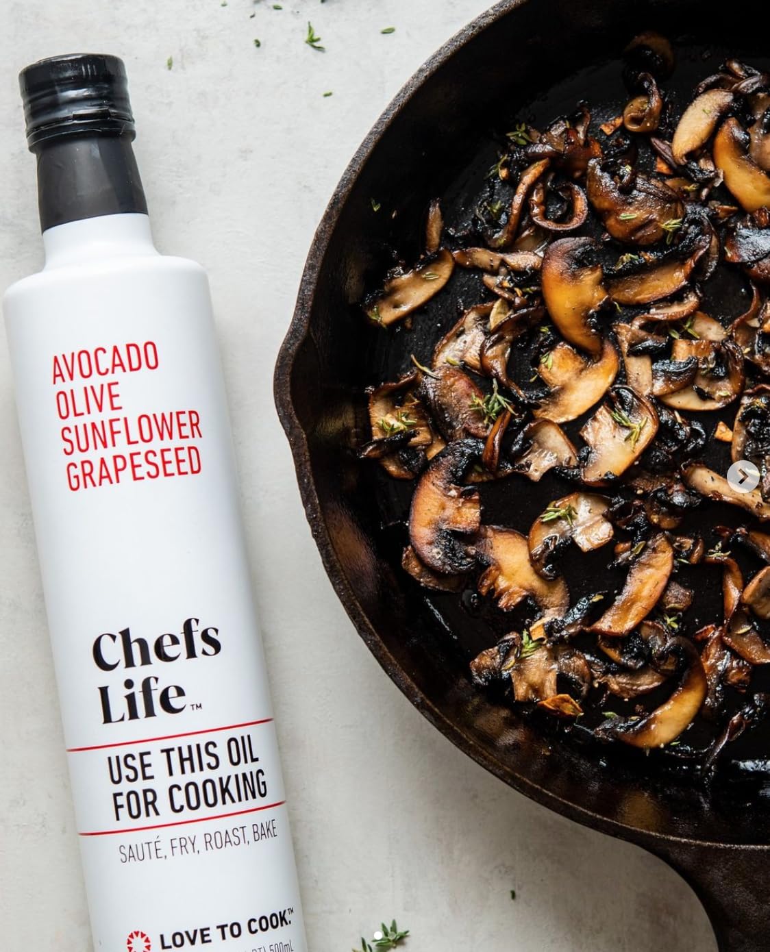 Chefs Life Premium Cooking Oil Blend - Non-GMO Olive, Avocado, Sunflower & Grapeseed Oil for High Heat Cooking, Baking & Frying - 16.9 Fl Oz (2 Bottles) - Perfect for Sautéing, Stir-Frying & Deep Frying at Home