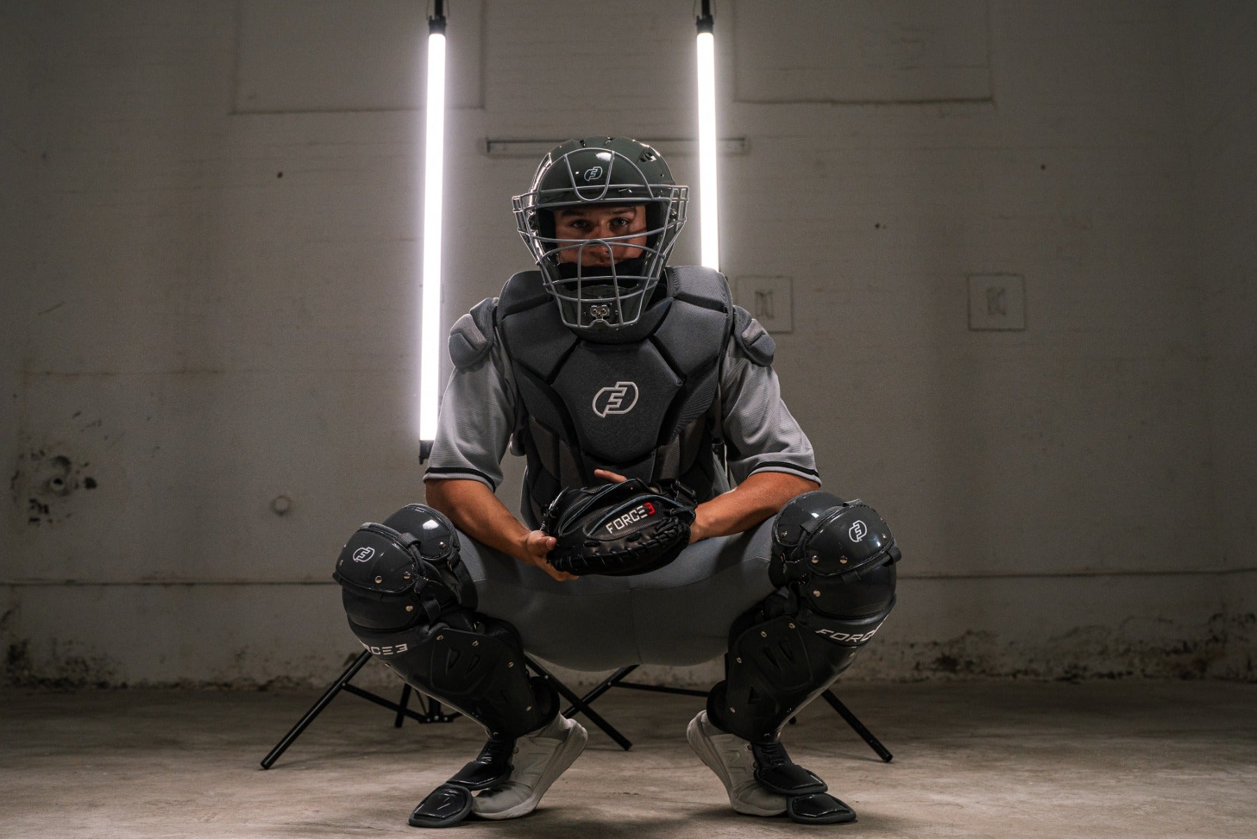 FORCE3 Defender Catcher Leg Guards - Best Baseball Catcher Shin Guards for Youth & Adults - Perfect for Training, Games & Competitive Play