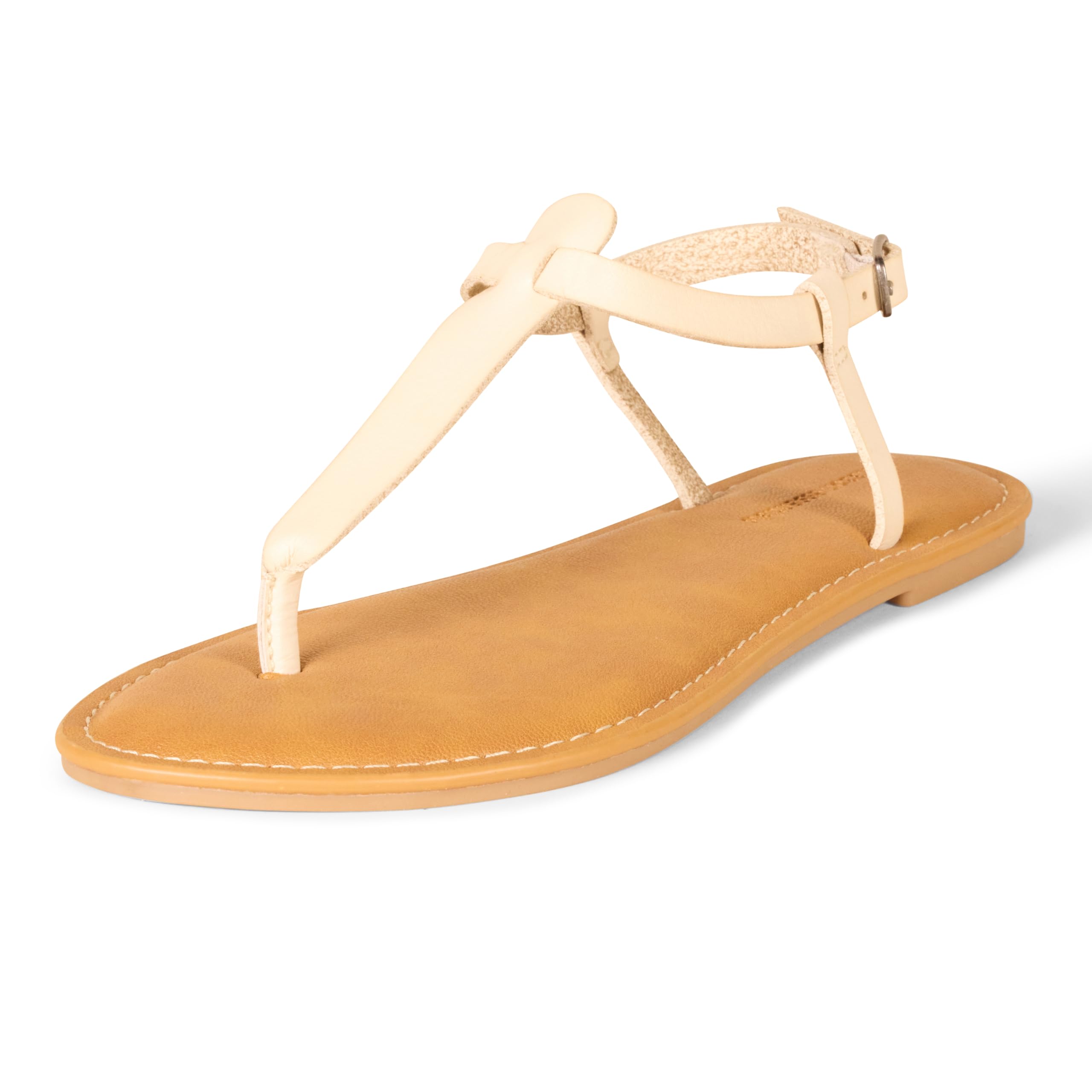 Amazon Essentials Women's Casual Thong Sandals with Adjustable Ankle Strap - Comfortable Summer Beach Flip Flops for Women, Perfect for Poolside, Vacation & Outdoor Walking
