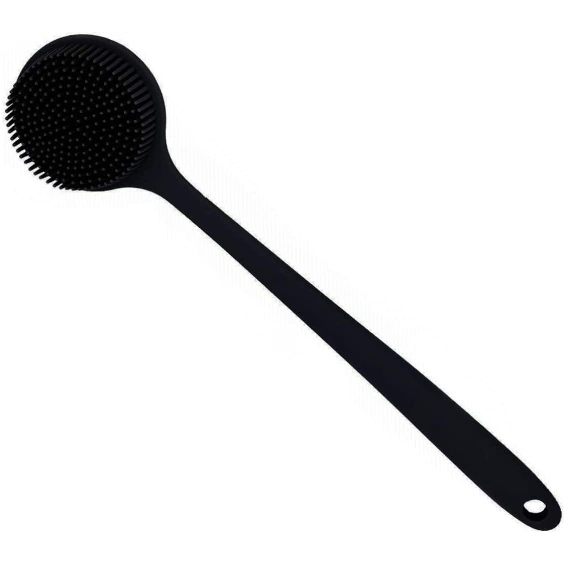Long Handle Silicone Body Scrubber & Back Brush - Exfoliating Shower Brush with Soft Bristles for Deep Cleansing - Perfect for Hard-to-Reach Areas & Spa-Like Exfoliation at Home