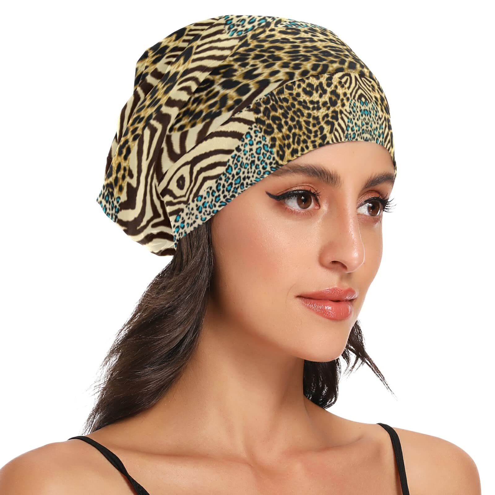 Slouchy Beanie Sleep Cap - Lightweight & Cozy Night Cap for Women & Men - Soft Knit Head Cover for Sleeping, Travel & Cold Weather