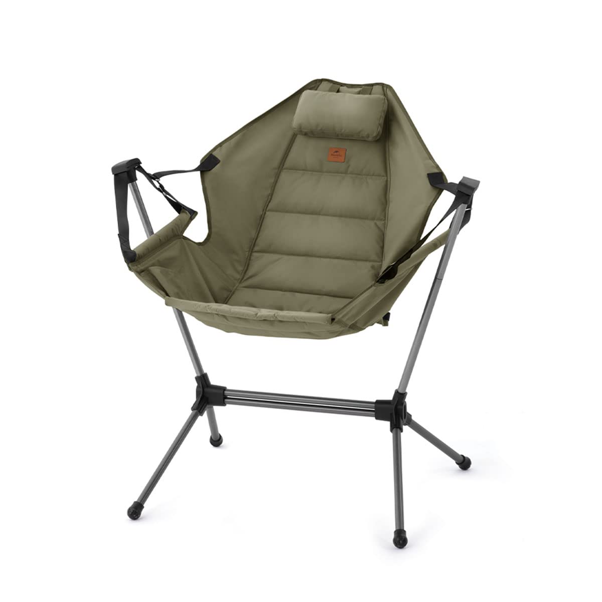 Naturehike Rocking Camping Chair - Portable Folding Hammock with Adjustable Headrest, Lightweight Aluminum Frame for Outdoor Picnic, Park, Fishing & Relaxation | Perfect for Beach, Backyard & Camping Trips