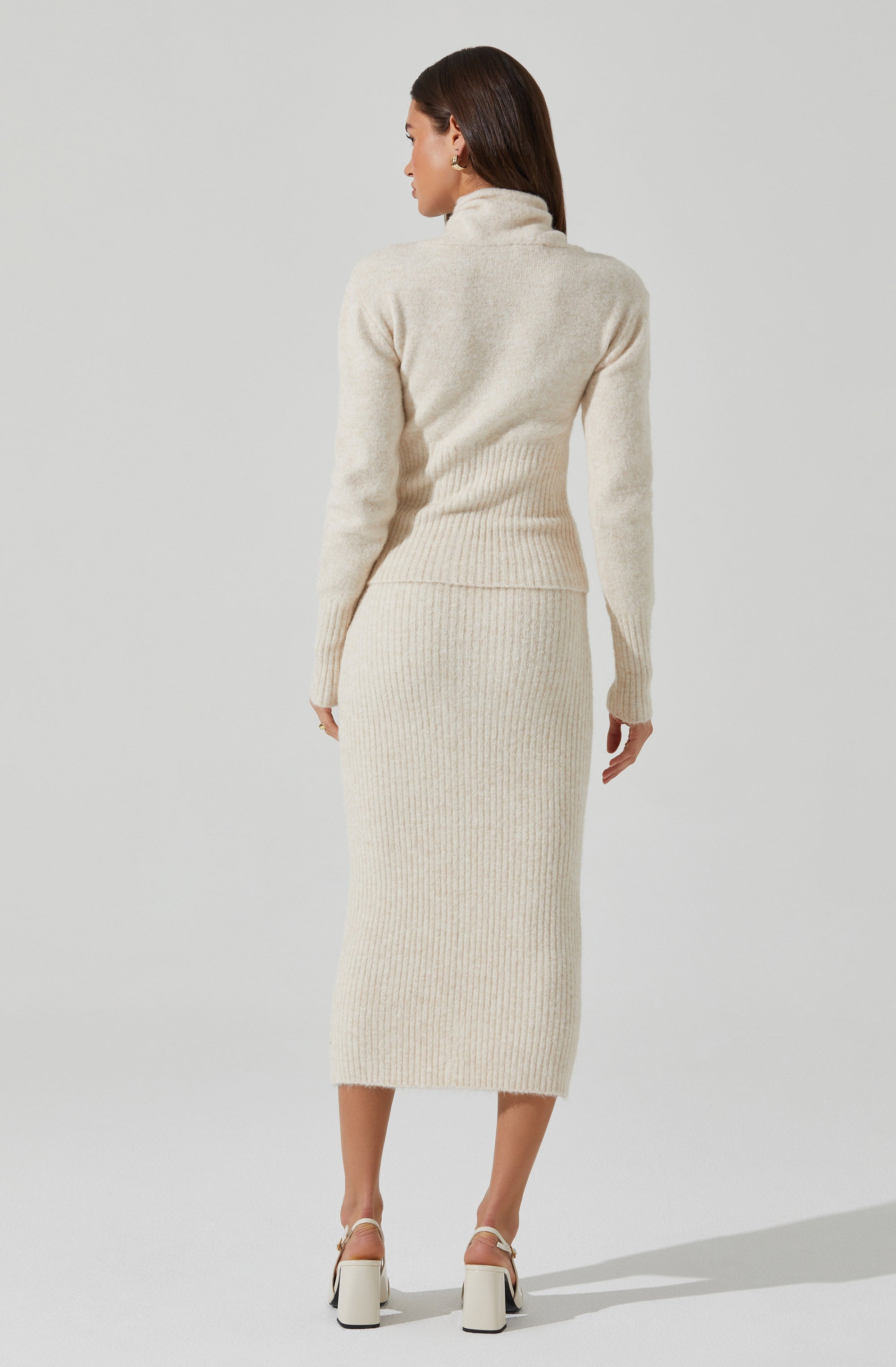 Neve High Neck Crossover Sweater for Women - Soft Knit Turtleneck Pullover - Winter Warm Casual Wear for Office, Date Night & Holiday Outfits