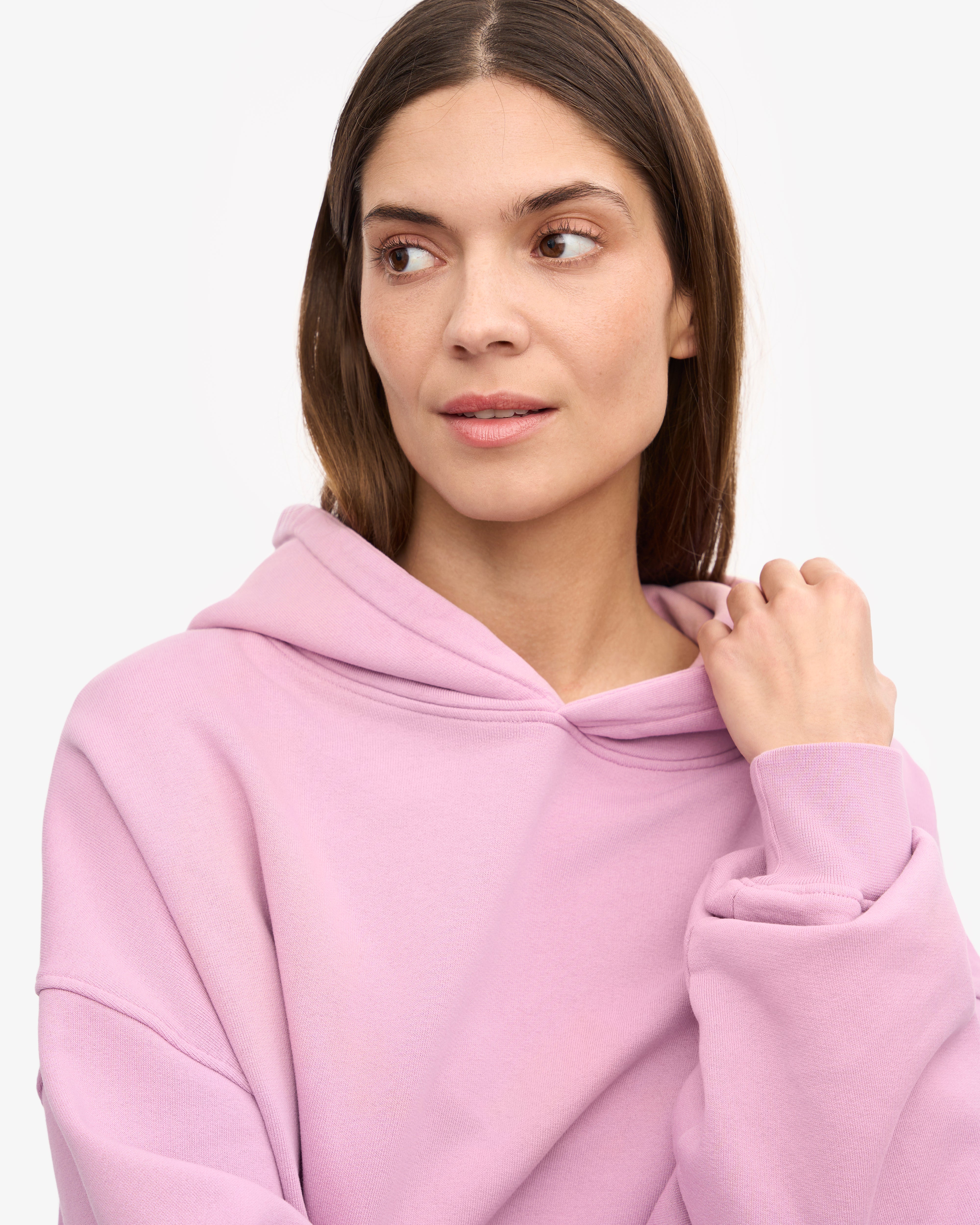 Organic Oversized Hoodie with Cherry Blossom Print - Soft Cotton Pullover for Women - Perfect for Casual Wear, Loungewear, and Spring Outfits