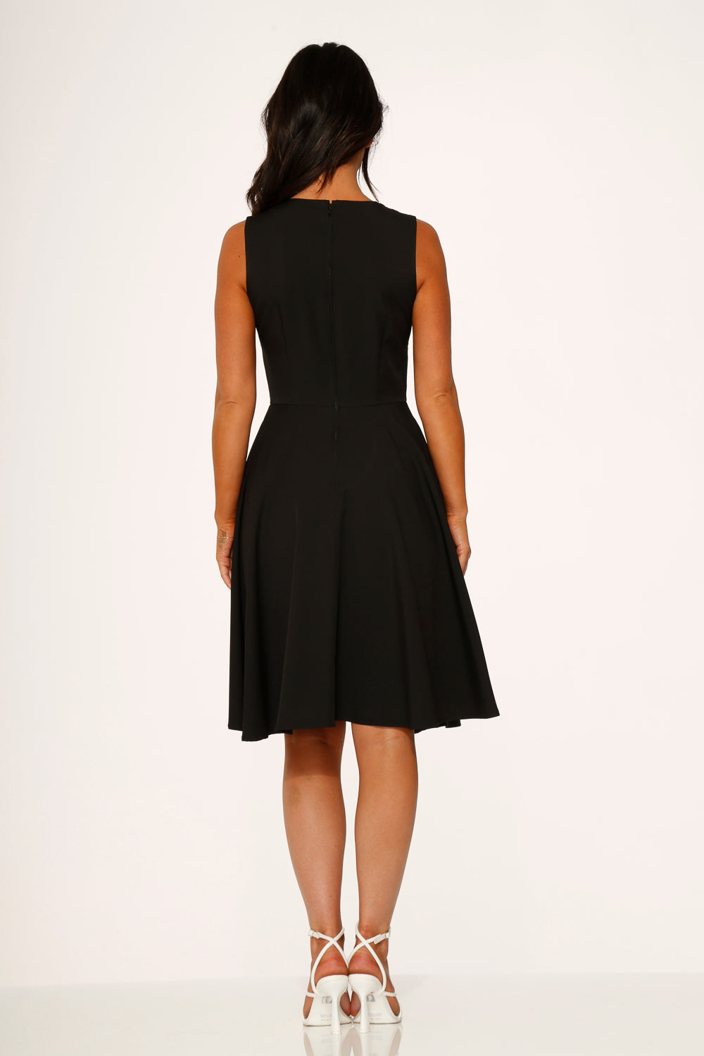 Black & White Piping Swing Dress - Flowy A-Line Summer Dress for Women | Perfect for Parties, Weddings & Casual Outings