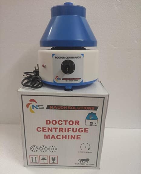 High-Speed Laboratory Centrifuge Machine - 8 Tubes x 15ml Capacity, 3500 RPM with Rubber Vacuum Foot & Heavy Metal Body - Ideal for Medical Labs, Blood Sample Processing, and Scientific Research