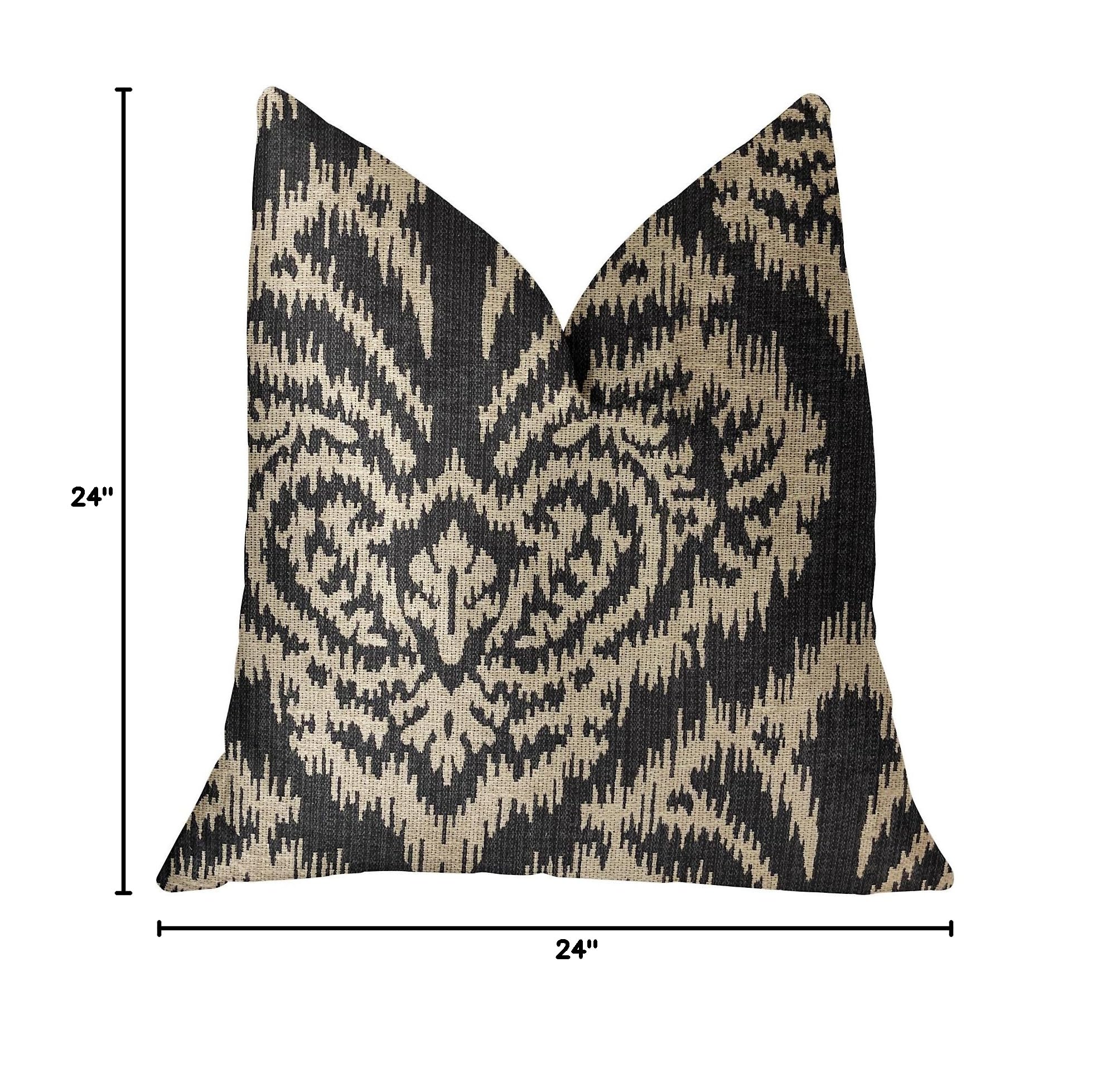 Plutus Floral Fantasy Luxury Throw Pillow 24x24 Inches - Decorative Cushion for Sofa, Bed & Home Decor