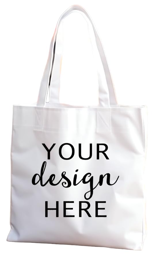 Custom White Canvas Tote Bag with Logo - Personalized Promotional Shopping Bag - Perfect for Groceries, Beach Trips & Corporate Events