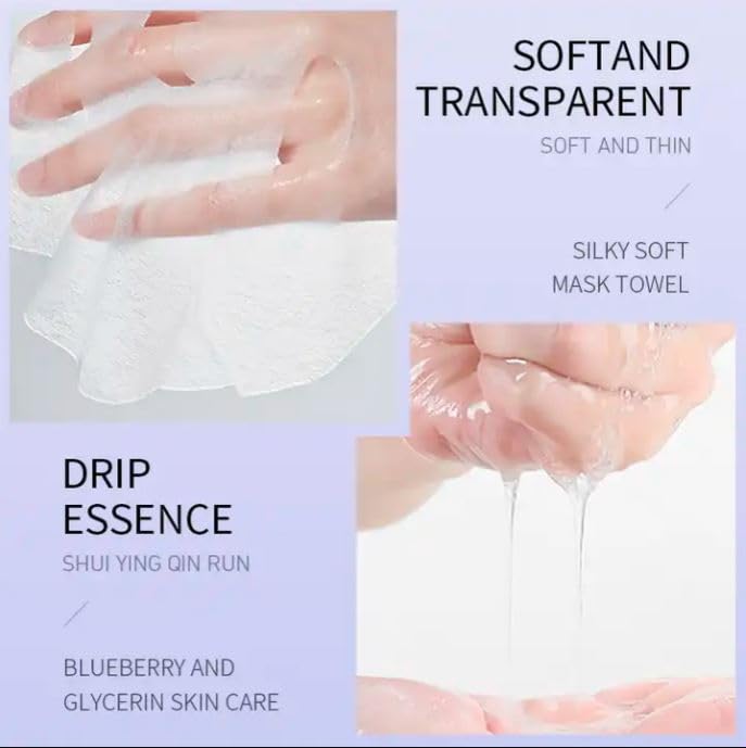 40 Pcs Compressed Facial Mask Sheets | Pre-Cut Non-Woven Fiber Paper | Natural Spa Skin Care for Women & Girls | Hydrating Facial Cream Application | Perfect for At-Home Spa & Beauty Routine