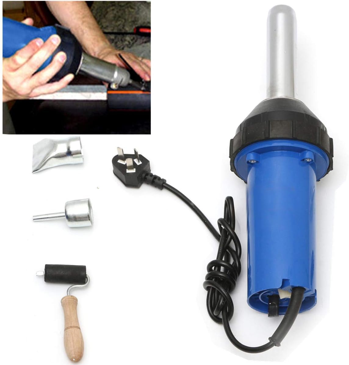 220V 1000W 2800Pa Plastic Welder with Hot Air Gun - Professional Plastic Welding Tool for PVC, PE, PP Pipe Repair | Home & Automotive Plastic Repairs