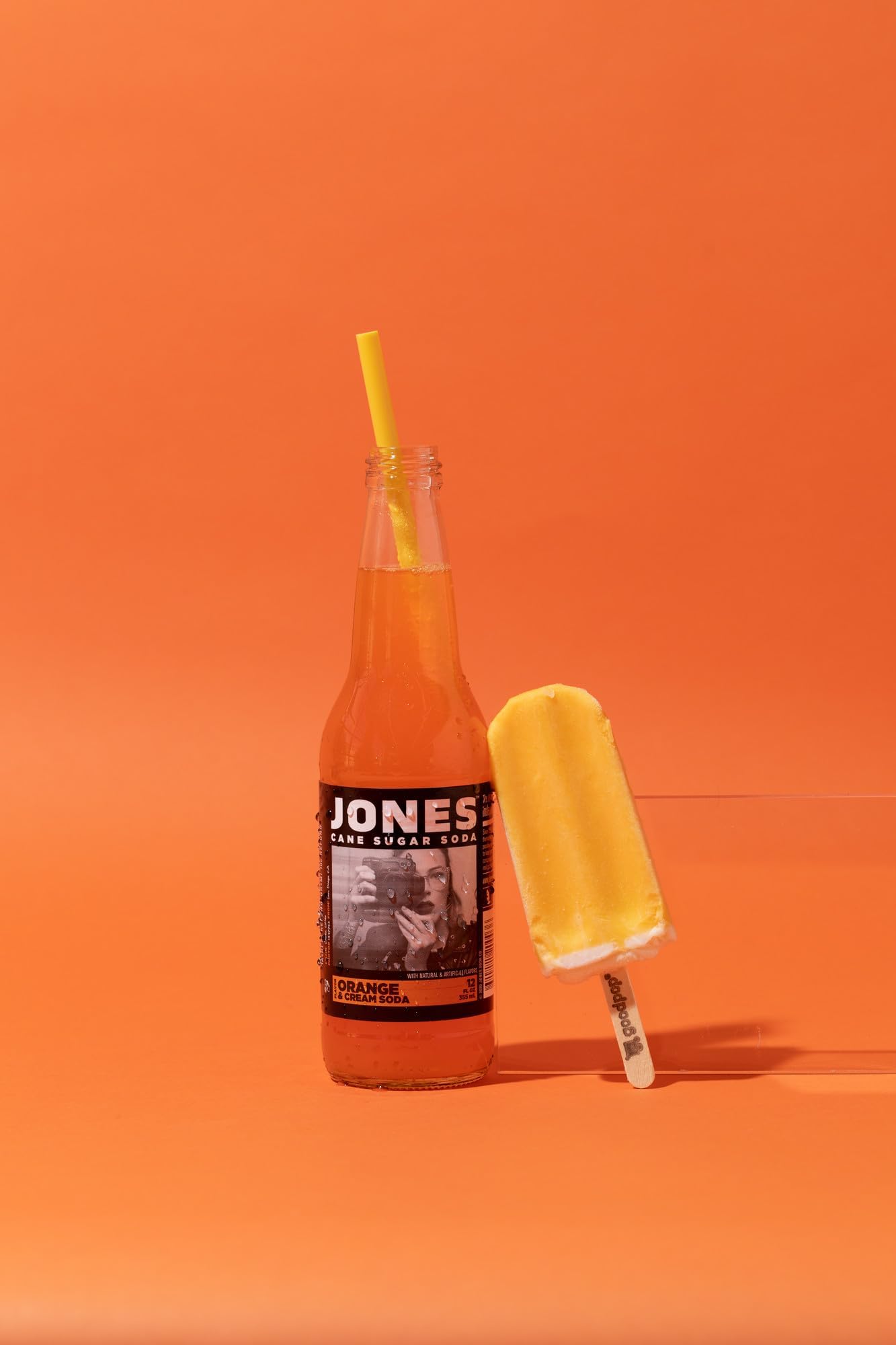 Jones Soda Co. Orange Cream Flavor - 12-Pack of 12 Oz Glass Bottles | Original Craft Soda Made with 100% Pure Cane Sugar | Refreshing Pop Beverage for Parties, BBQs & Summer Gatherings