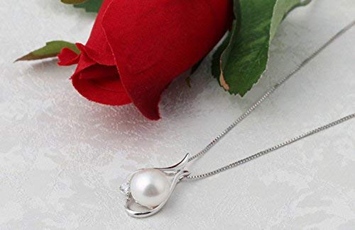 Elegant Pearl Necklace for Women - Genuine Pearls Pendant Jewelry, Perfect Gift for Wife, Mom, Girlfriend | Anniversary, Birthday, Valentine's Day, Mother's Day & Christmas Present | Ideal for Weddings, Parties & Special Occasions