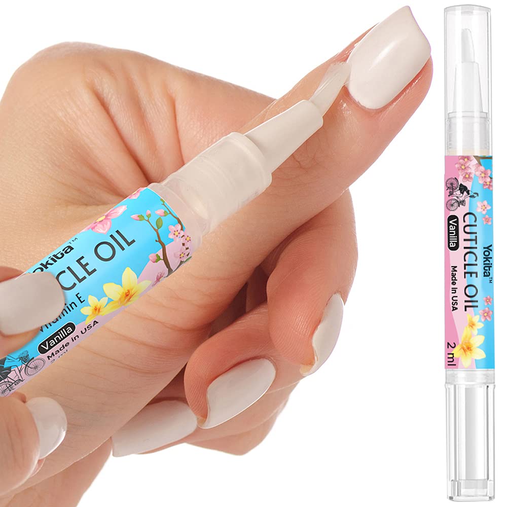 Premium Cuticle Oil Pen - Milk & Honey Infused with Vitamin E, 2ml (Vanilla) | Natural Healing, Soothes & Moisturizes Dry Cuticles | Perfect for Nail Care, Manicures & At-Home Spa Treatments